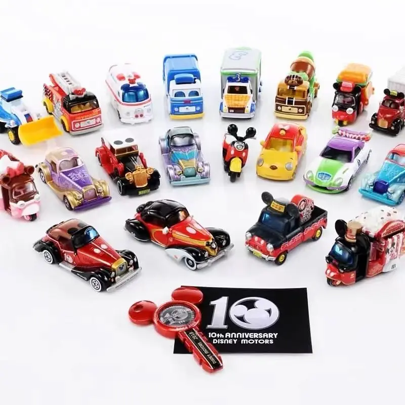 

Модель автомобиля TAKARA TOMY Disney из сплава Tomica для девочек, игрушечная машинка с Микки и Минни, винтажная