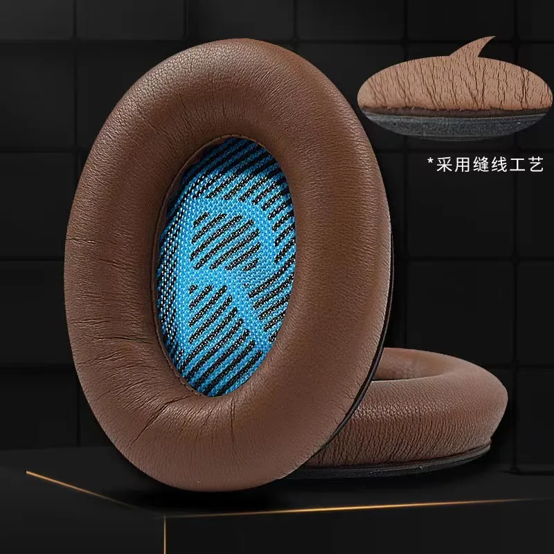 Genunie Sheepskin Leather Ear Pads for Bose QuietComfort QC15 QC25 QC35 QC35II QC45 AE2 Headphones replacement Earmuffs