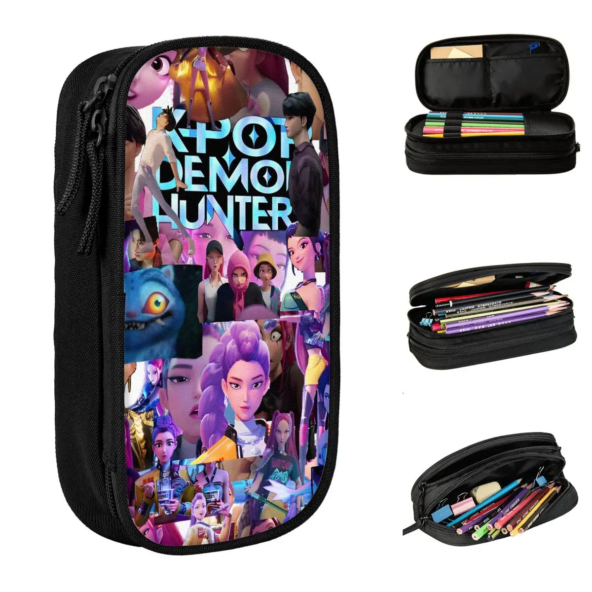 

KPop Demon Hunters Huntrix Merch Pen Box Large Capacity For School Pen Case Perfect Gifts