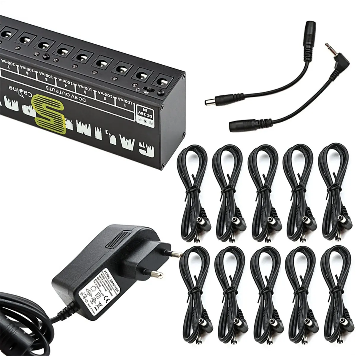 ABJA CP-05 Guitar Effect Pedals Power Supply with DC 9V/12V/18V Outputs (EU Plug)