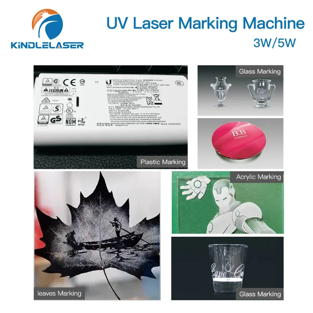 Kindlelaser UV Laser Engraver Marking Machine 3W 5W 355nm Integrated Structure Body Design Marking Machine Design Glass Metal