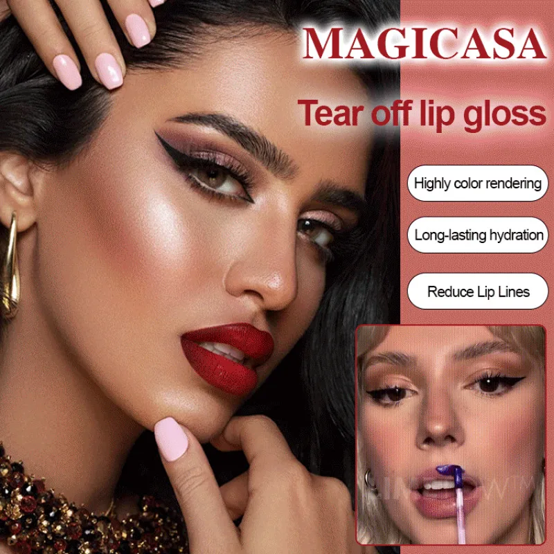 Make-up Lip gloss Lippenstift Tönung matte Lippen glasur Tearoff Lip gloss