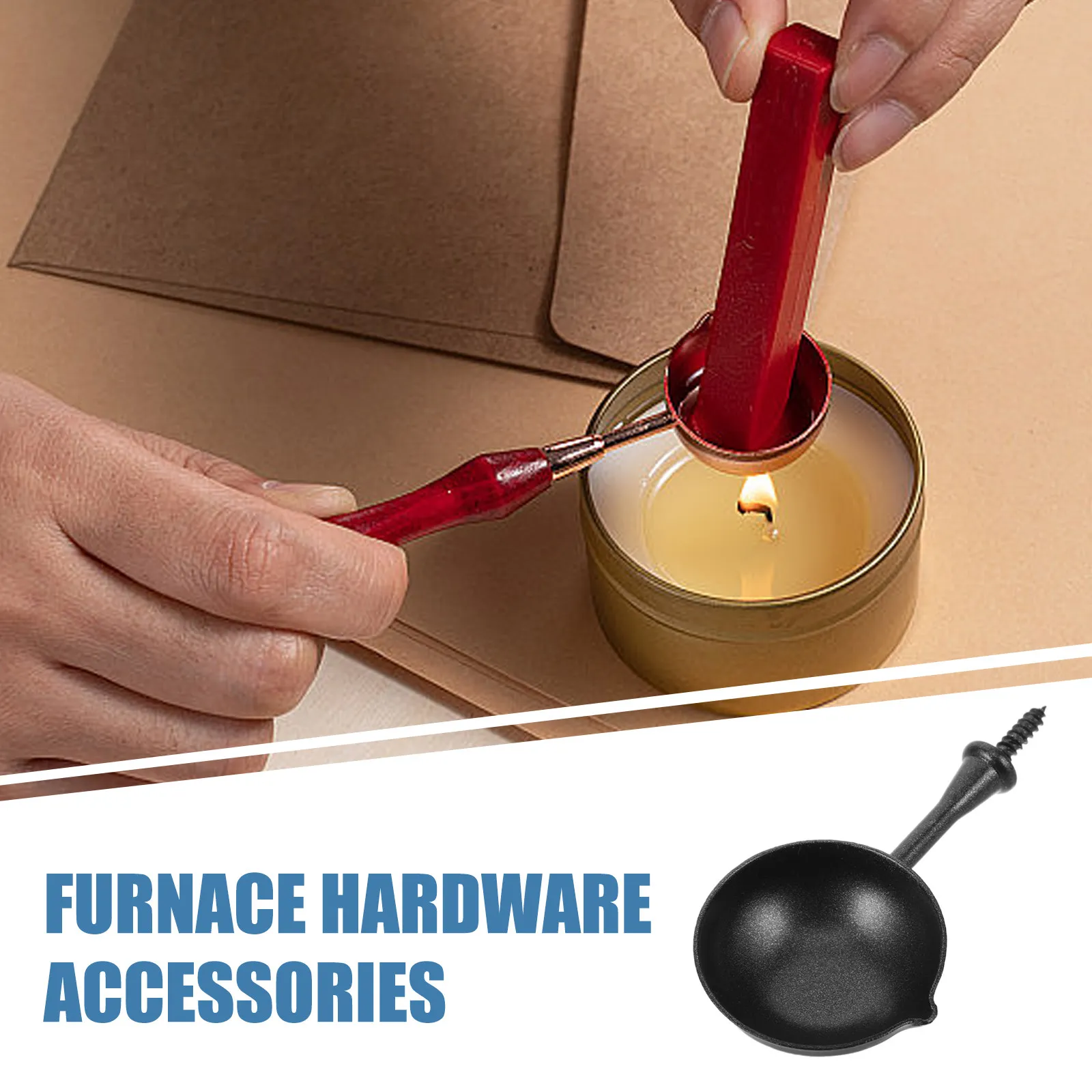 6-teiliges Wachssiegellöffel-Set im Retro-Eisen-Design, Schmelzwerkzeug zum Versiegeln von Briefmarken und Umschlägen