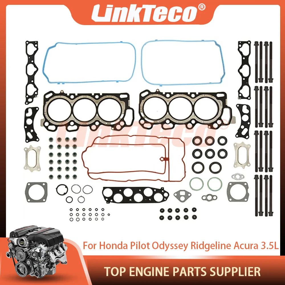 Piezas de motor de automóvil, juego completo de juntas y pernos de culata, compatible con J35Z 3.5 L V6 GAS para Honda Pilot Odyssey Ridgeline Acura RDX TSX TL 3.5L 08-17