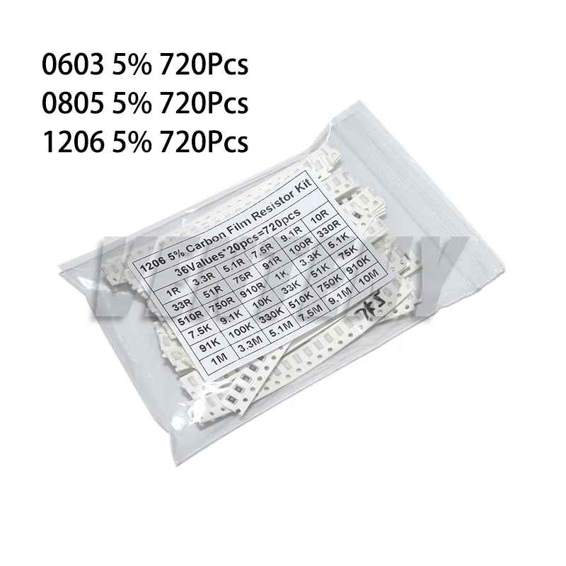 720Pcs 1206 5% Smd …