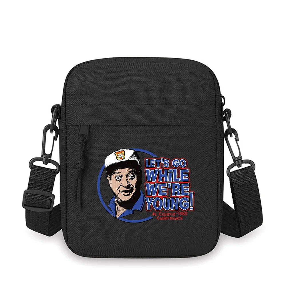 

Caddyshack Al Czervik youthful quote Men Crossbody Bag Single Shoulder Women Cartoon Anime Film Printing Design Unisex