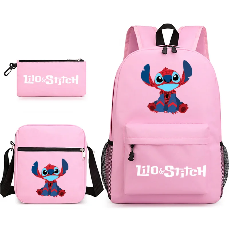 Stitch Galaxy Backpack Shoulder Bag Pencil Case Set Children Boys Girls Bookbag Student Schoolbag Teenager Satchel 16 Inch