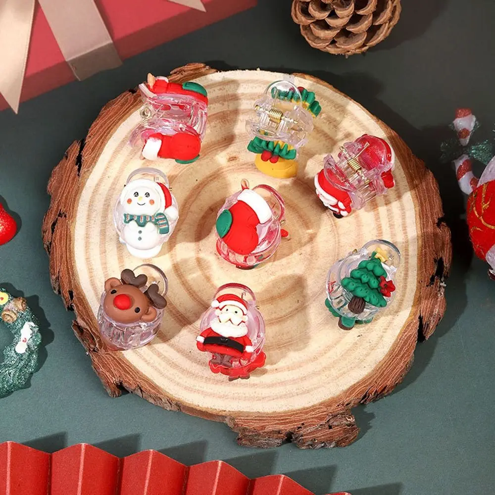 

Side Bangs Clip Jewelry Gift New Year Hairpins Hairwear Kids Hair Crab Christmas Hair Clip Mini Hair Claw Korean Style Barrette