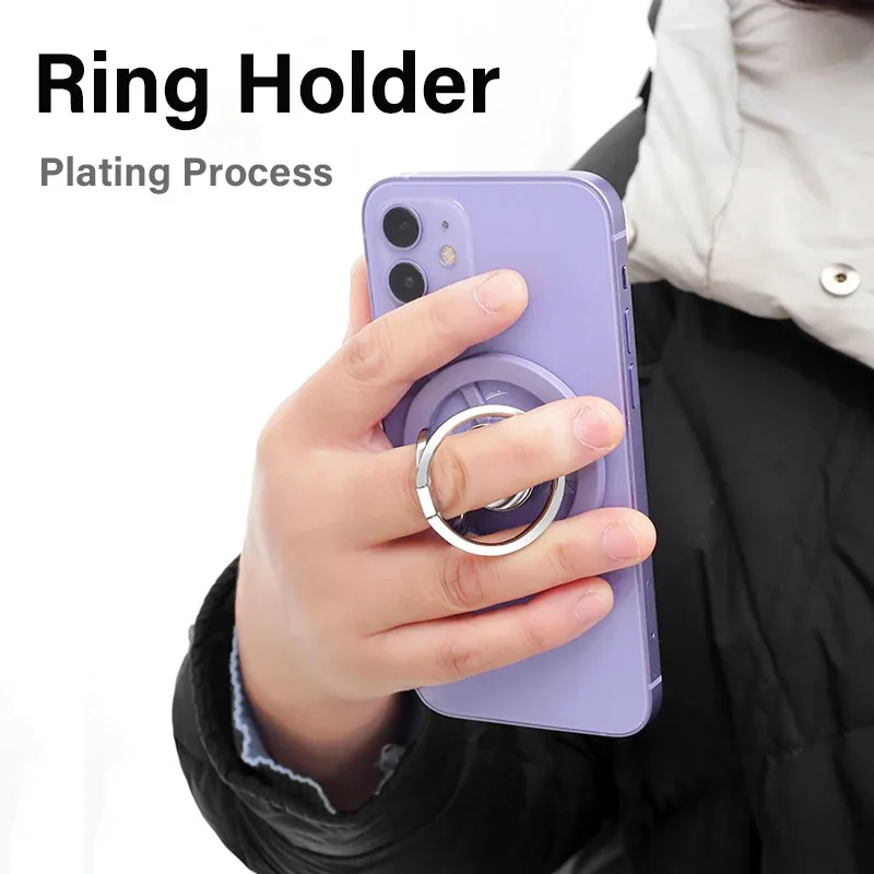 Phone Stand Strong Magnetic Finger Ring Holder Bracket Double Foldable Stand For iPhone 14 15 pro/Max Samsung Huawei Stand
