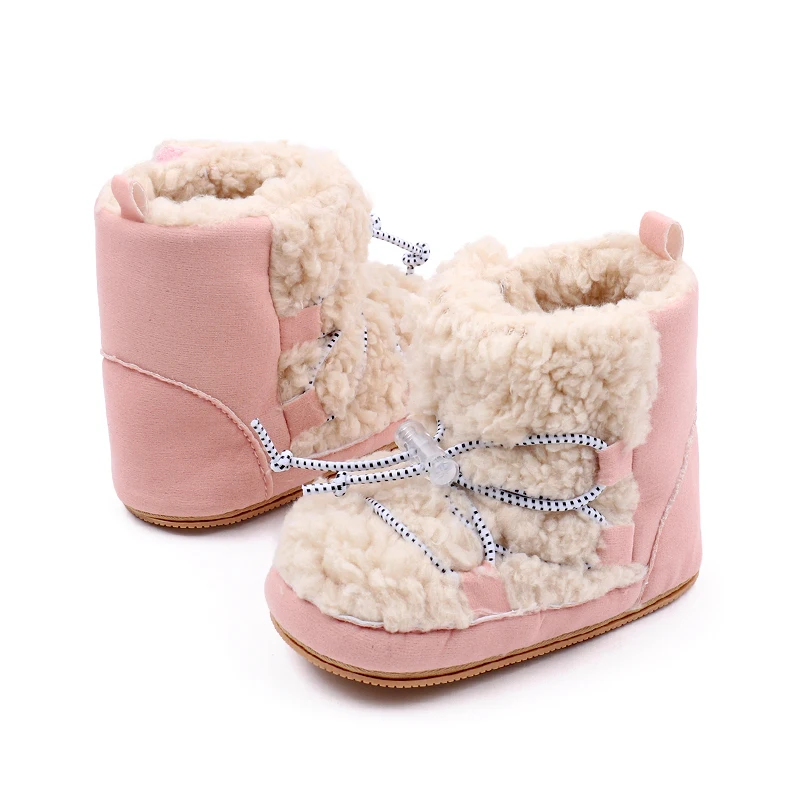 Yibubu Brown Baby Shoes Cute and Fashionable Warm Flat Boots for Babies Indoor with Anti-Skid Feature Newborns Sandals In Winner