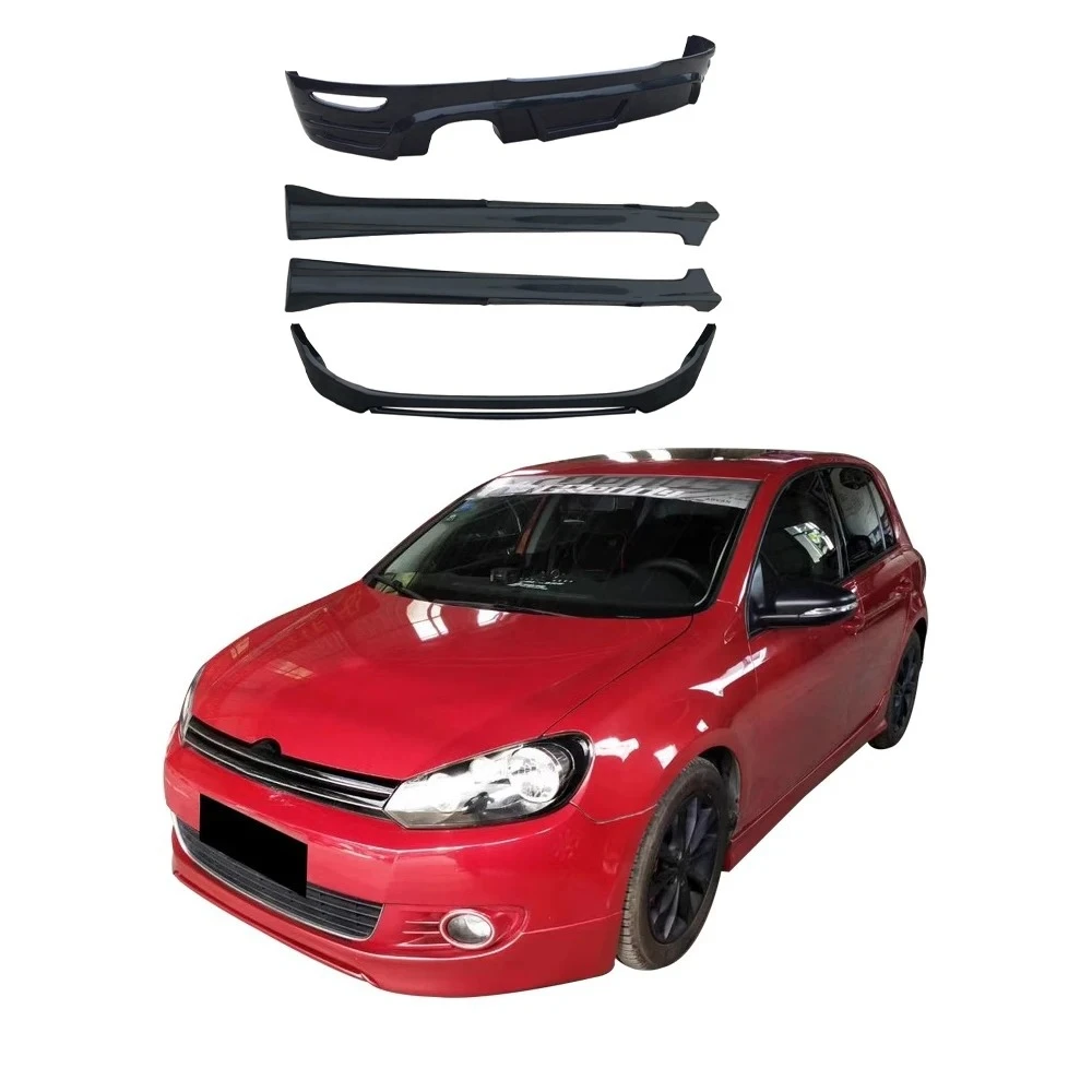 

Для Volkswagen Golf 6 2010-2012 Передняя губа Задняя губа Боковая юбка Материал PP Модифицированные автозапчасти Автомобильный заводской комплект кузова автомобиля