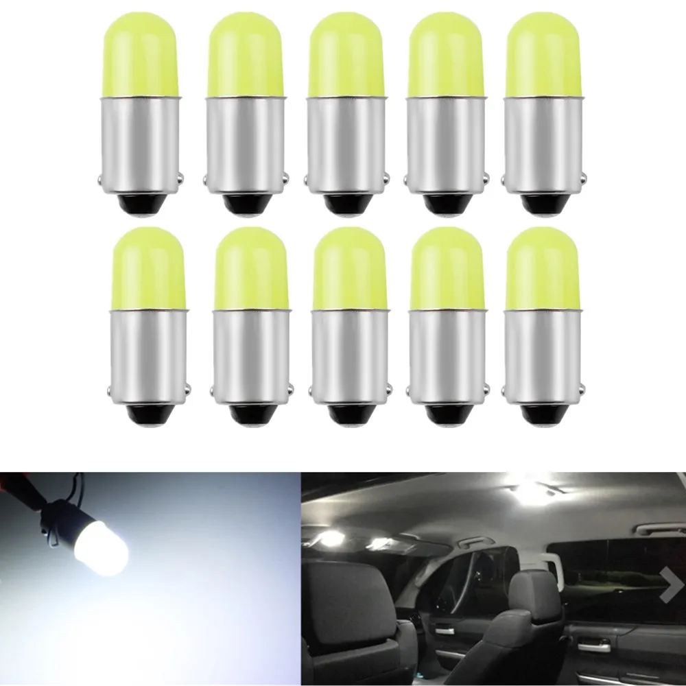 5Pcs/10Pcs 3030 BA9S 3D COB LED Bulb T4W H6W T11 Round Car Interior License Plate Light Marker Reading Door Auto Lamp DC 12V