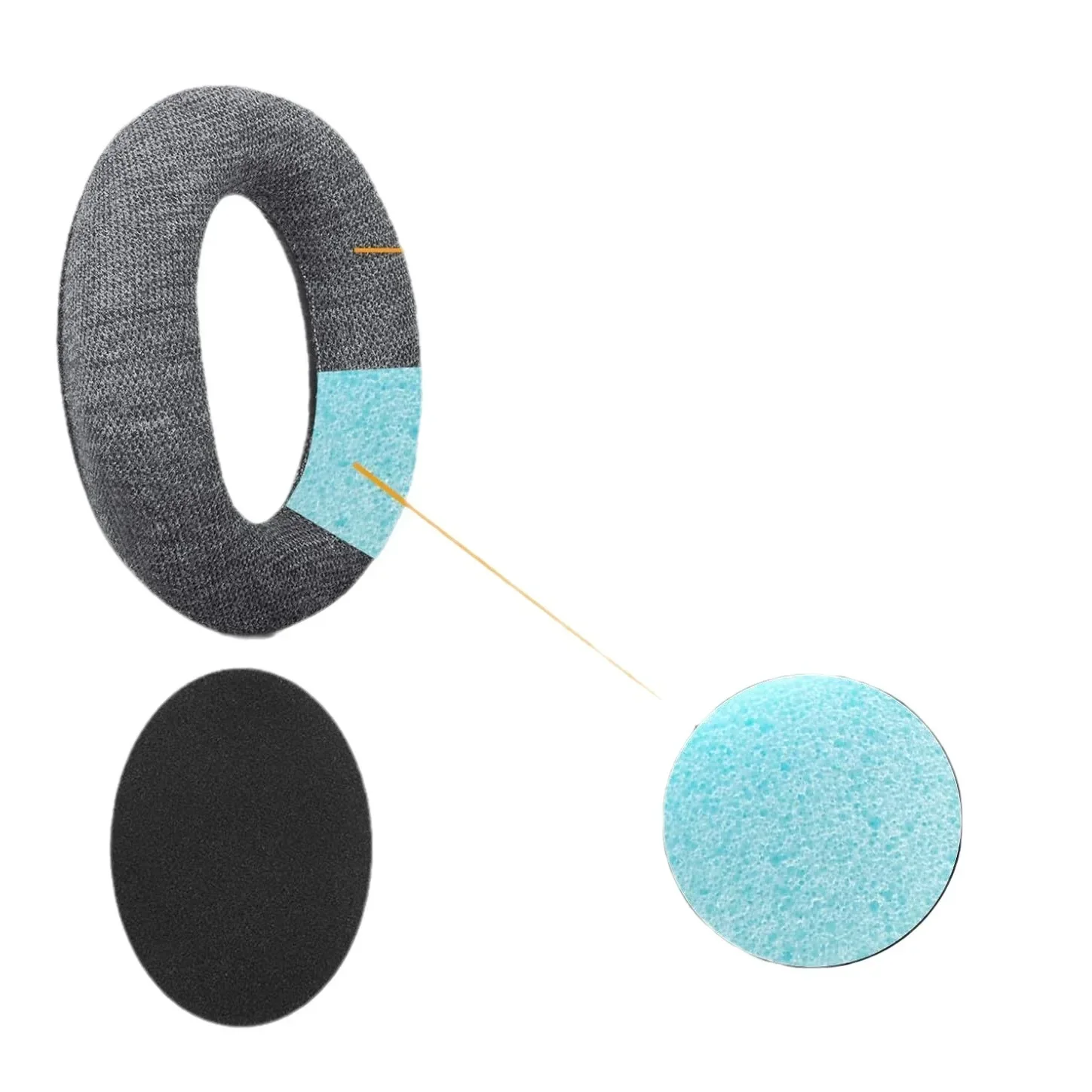 

New Arrivals Replacement Skin friendly cotton fabric Ear Pads For Sennheiser HD515 HD555 HD595 HD598 PC360 Headphones 12.03