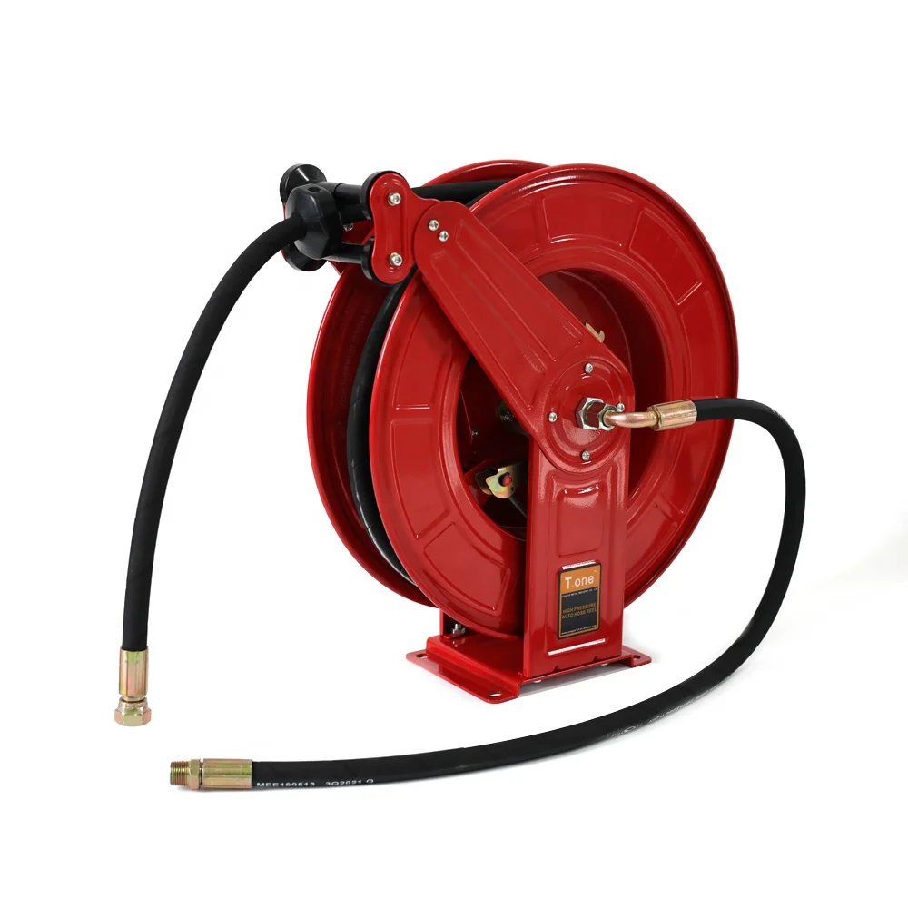 Custom Pressure Washer Hose Reel Car Wash Hose Reel High Flexible Pressure Stainless Steel Hose Reel