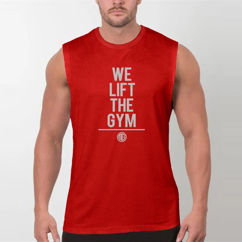 Men's Breathable Running Vests Sleeveless Athletic Shirt Quick Dry Moisture Wicking Sportswear Gym Workout Performance Fitness