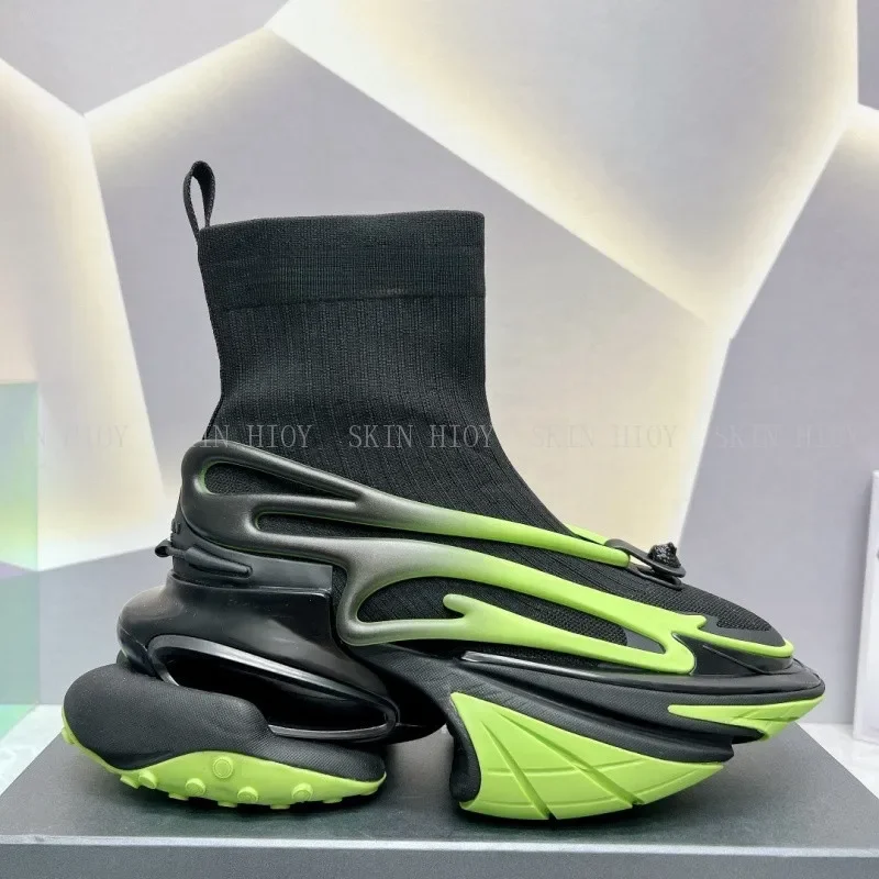 Plus Size 35-46 Fashion Men Boots Short Winter Shoes  Top Quality  Lace Up Metal knitted  Black Woman Ankle Booties Man Shoes