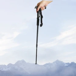Hiking Stick KD 135cm T-handle Trekking Pole for Man Retractable Baton Luxury Walking Rod Extendable Stick Climbing Accessories