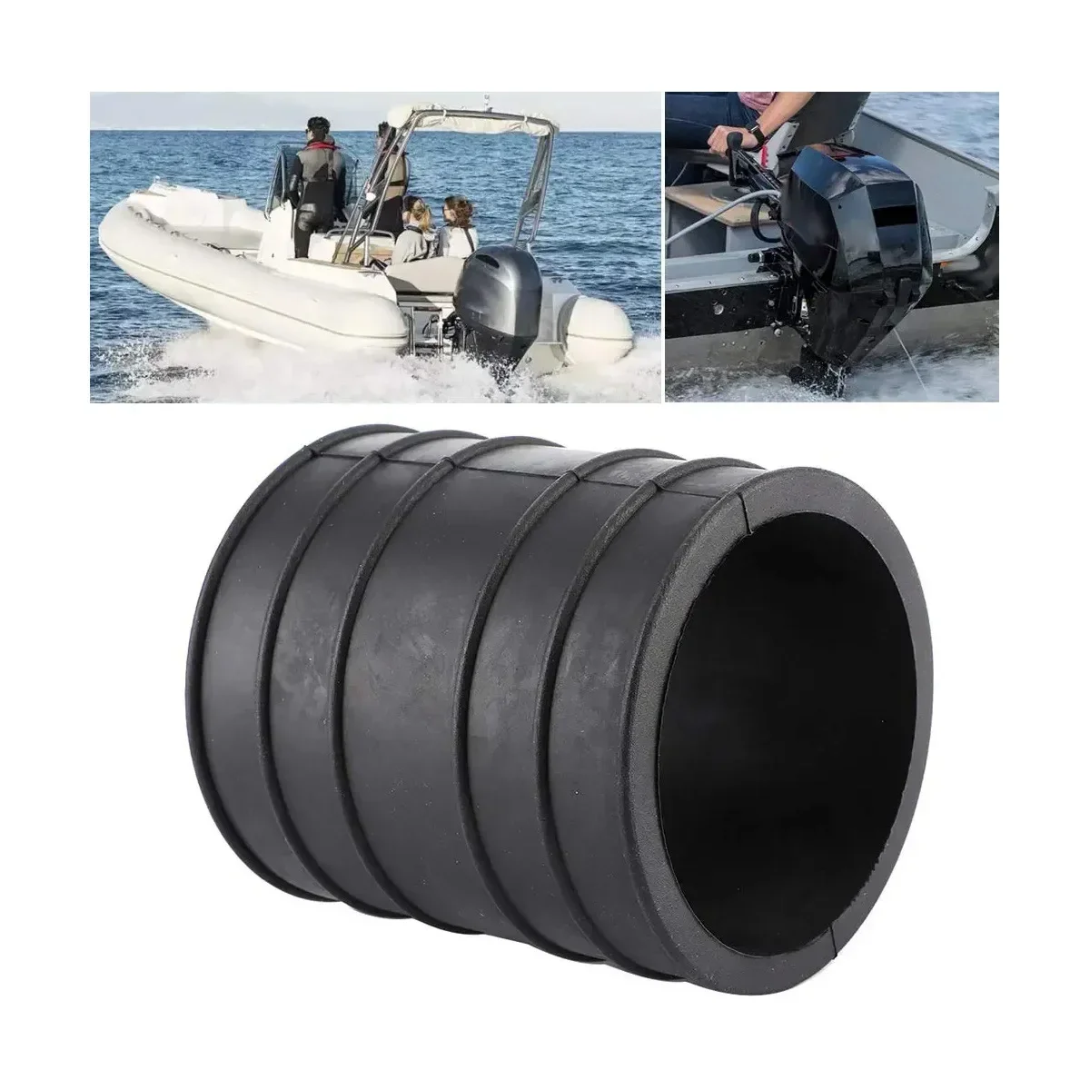 Marine outboard exhaust pipe, engine bellows