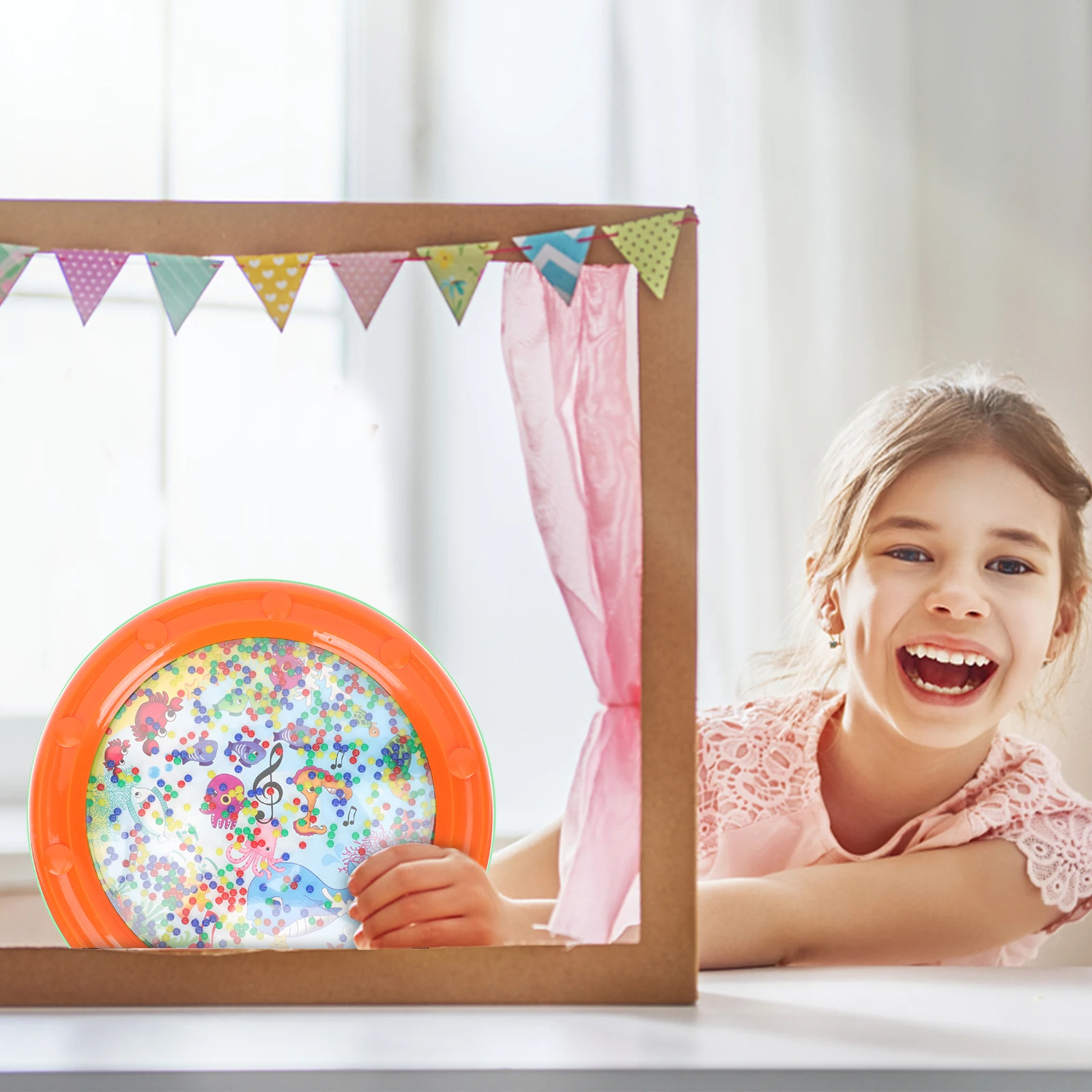 

Creative Ocean Educational Music Instrument Durable Sturdy Percussion Plaything For Children Orff Wave Bead Bright