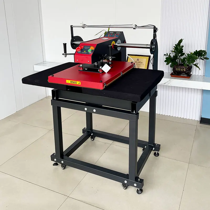 Pressa di calore a doppia stazione Macchina da stampa pneumatica semiautomatica 40 * 60 La migliore combinazione per stampanti DTF