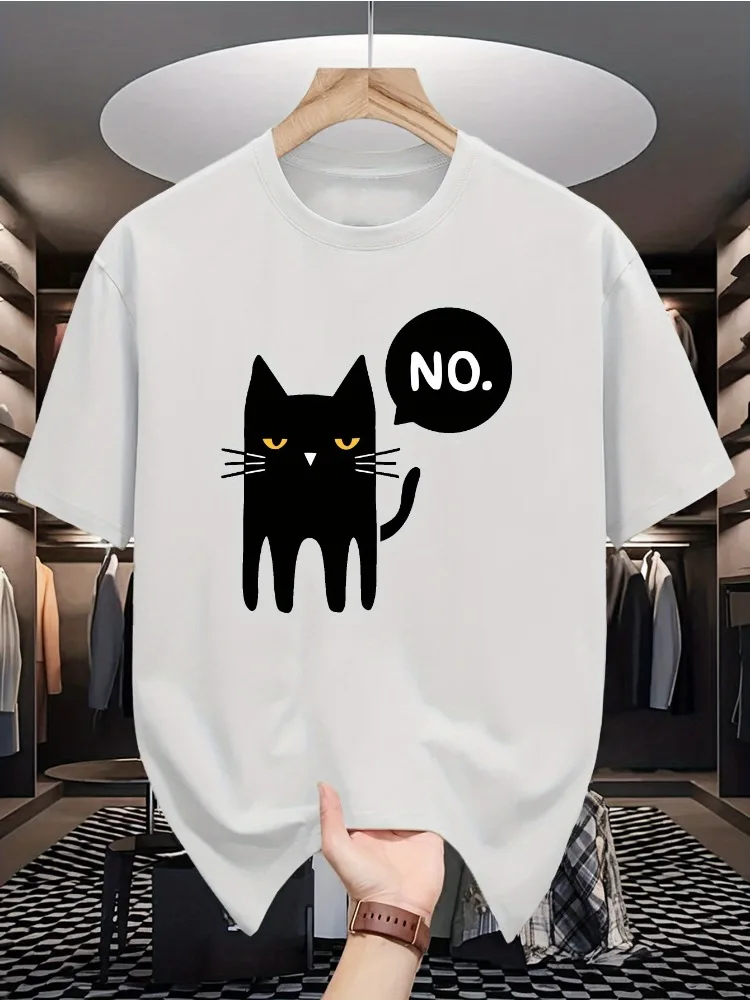 Men 100% Cotton Smiling Glitter Broken Bear Graphic Print T Shirts Short Sleeve Avant-garde Casual Summer Streetwear Tops