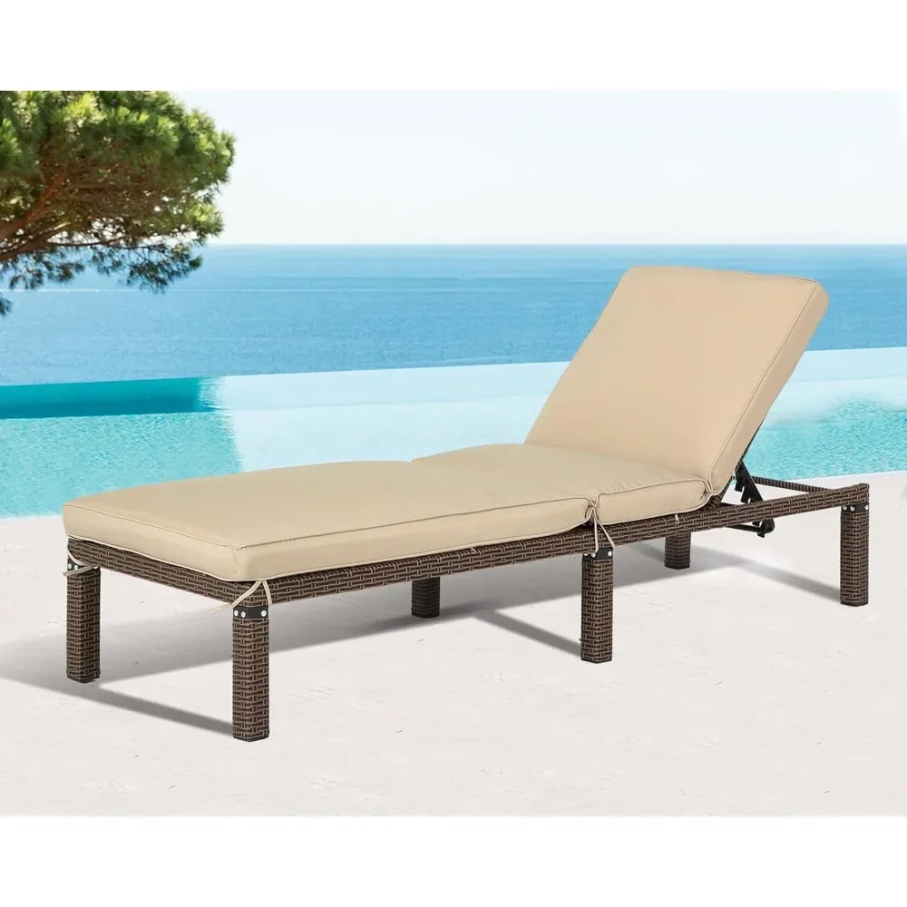 

Terrace loungers, outdoor rattan day bed, adjustable pool furniture, chairs, cushions, beach loungers, outdoor sun loungers