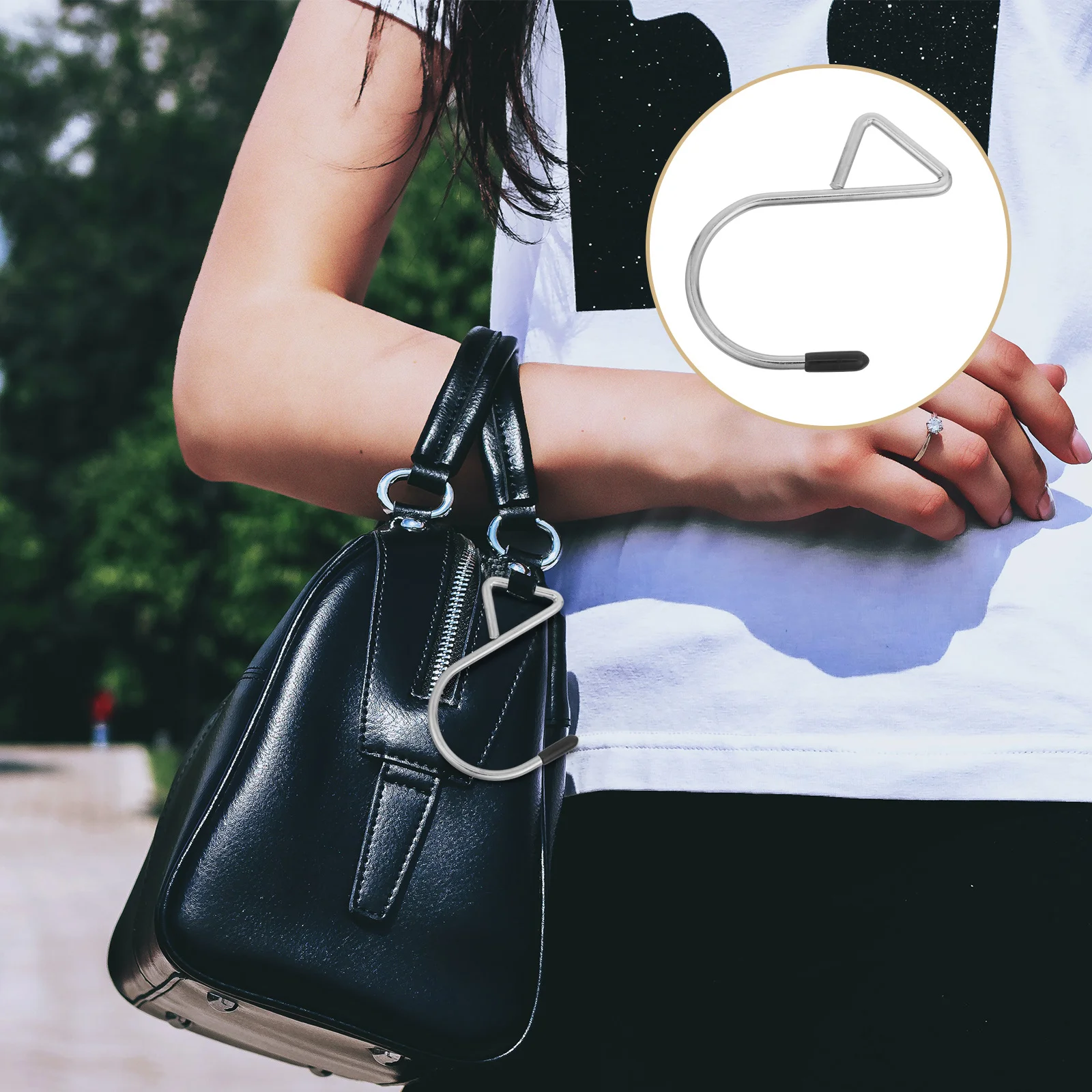 

10pcs Hooks Hanger Multifunctional Metal Triangle Hanging Pendant For Christmas Tree Door Window Bag Suitcase Organizer Silver