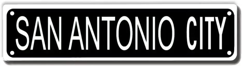 San Antonio City Street Sign, San Antonio City Gift, San Antonio Wall Decor for Home Office Bedroom Driveway Garage Man Cave Pla