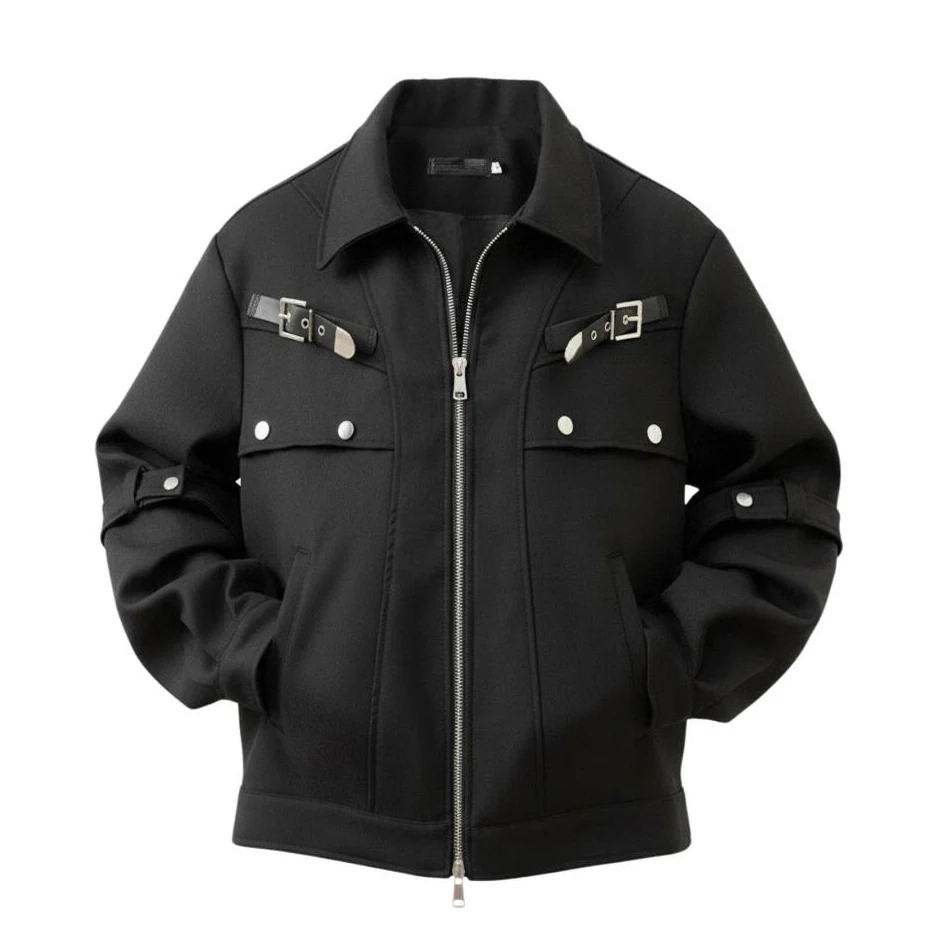 

Весенне-осенняя новая модная однотонная куртка в американском ретро-стиле для мужчин, повседневная свободная спортивная куртка высокого качества