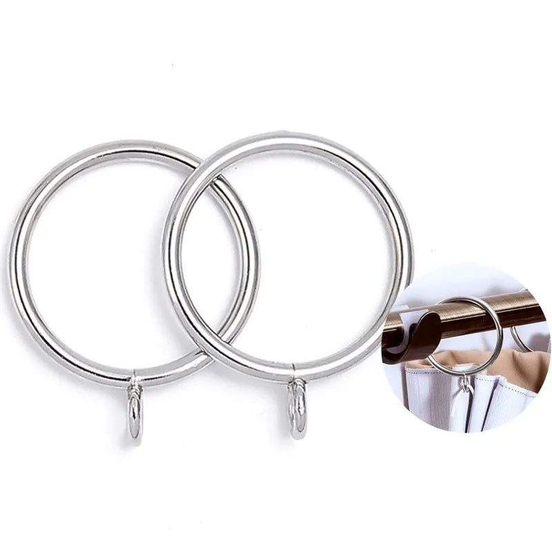 Rust Resistant Finish 45mm Eyelet Curtain Hangers 3 pcs, perfect for Home Fabric Hanging, Easy Install Simple Hang, Silver