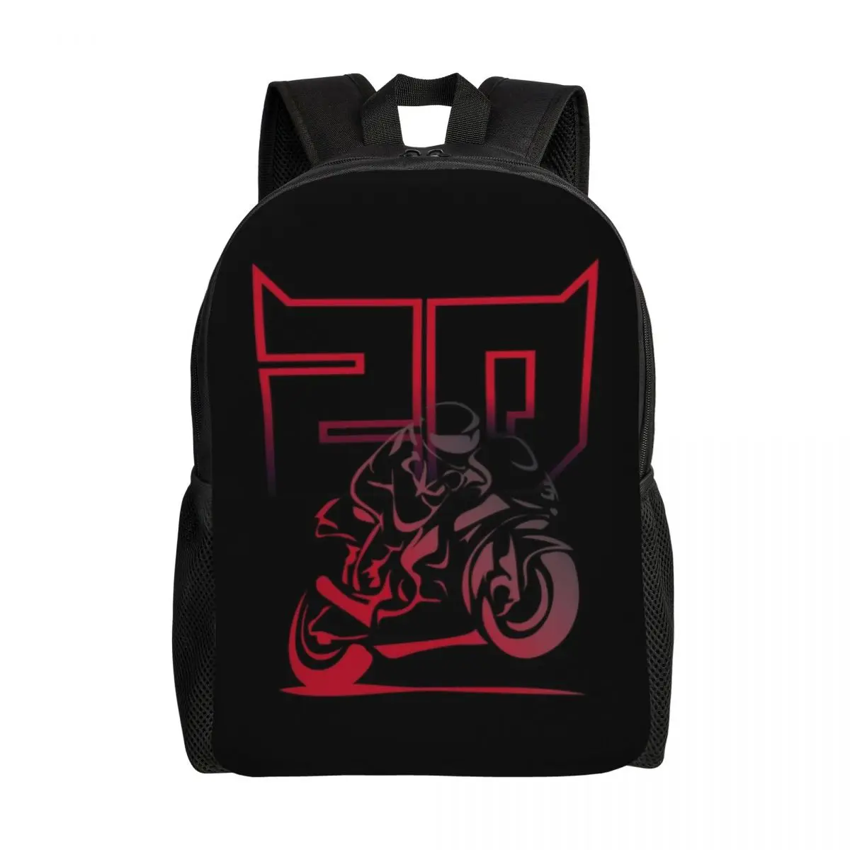 Custom Fabio Quartararo El Diablo Travel Backpack School Laptop Bookbag Motorcycle Rider Sports College Student Daypack Bags