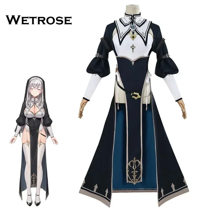 

【Wetrose】In Stock Shirogane Noel New Sexy Nun Outfit Cosplay Costume Hololive Holo Vtuber Full Set Wig Halloween Xmas
