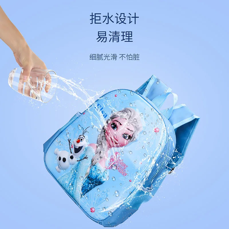 Disney Frozen Kindergarten Backpack For Girls Elsa Anna Primary Student Shoulder Orthopedic Bag Age 2-8 Large Capacity Mochila