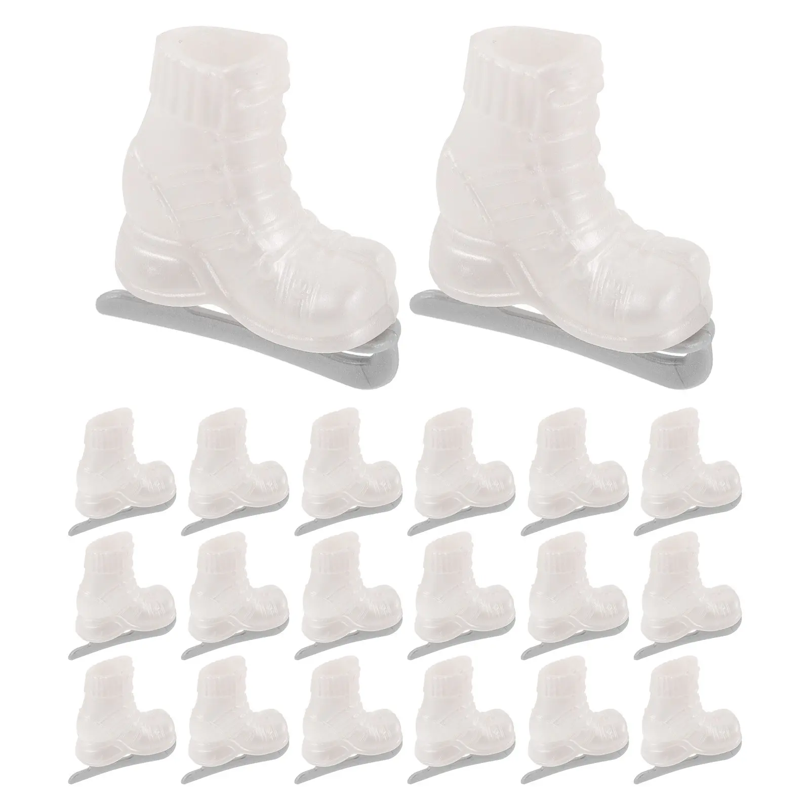 

10 шт. миниатюрных роликовых коньков для кукольного домика, реалистичные белые зимние спортивные туфли для миниатюрной мебели