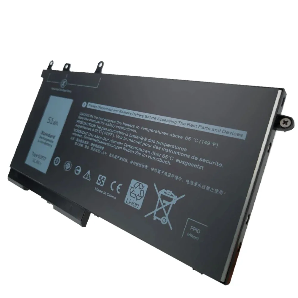 New 93FTF 3DDDG Laptop Battery For DELL Latitude 5280 5480 5580 E5280 E5480 E5580 E5290 E5490 E5590 Series 83XPC 4YFVG