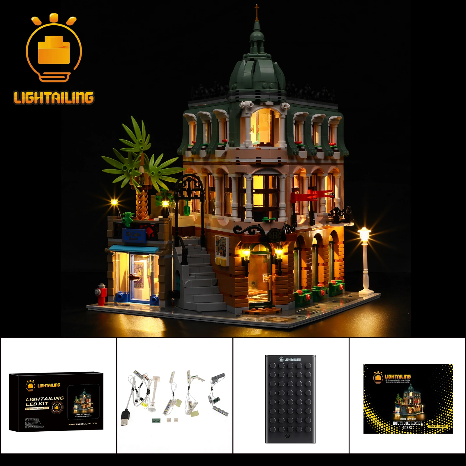 LIGHTAILING LED Licht Kit für 10297 Boutique Hotel Bausteine Set (NICHT Enthalten die Modell) Spielzeug für Kinder