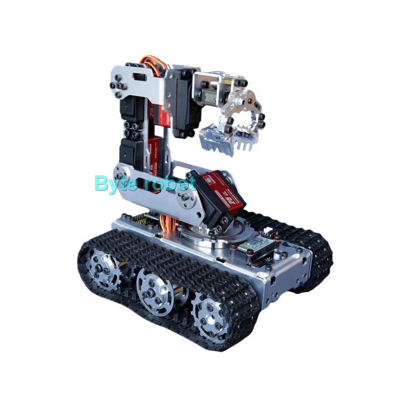 For Arduino APP Mobile Robotic Arm with Tank Chassis Car DIY Robot with 20KG/25KG Digital Servo Motor Robot DIY Kit STEM Toys