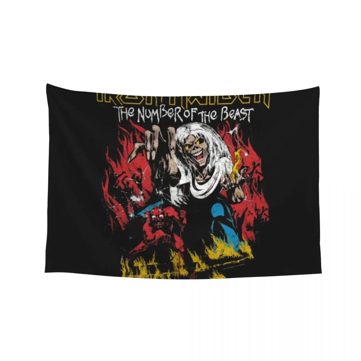 

Fire Devil and Skeleton Tapestry Room Ornaments Living Room Decoration Korean Room Decor Tapestry