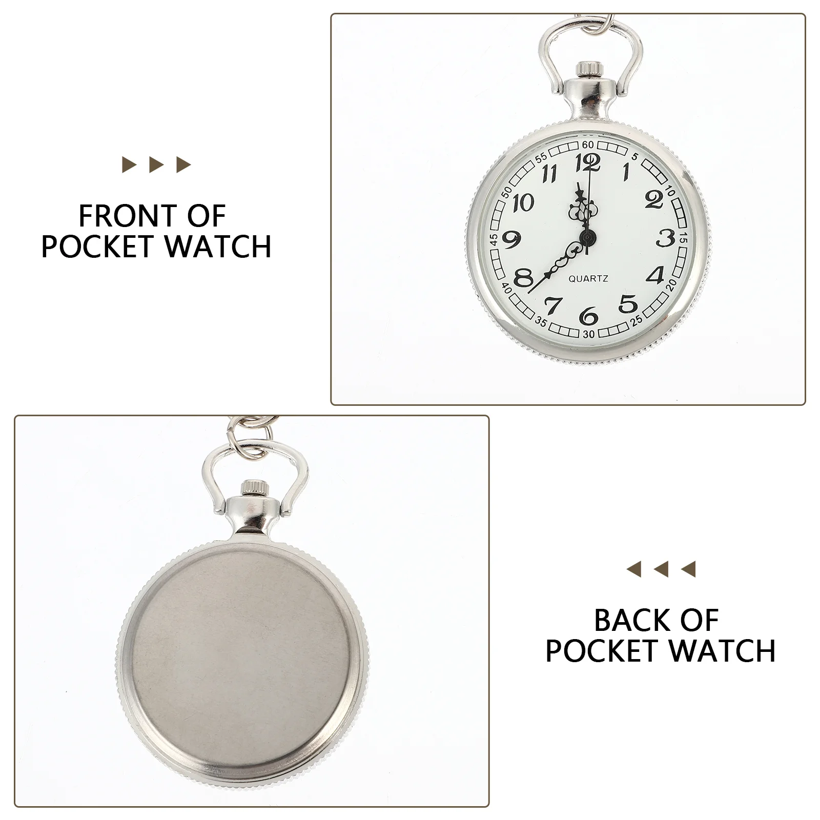 

1pc Chest Portable Nurse Pocket Watch Smooth Texture Clear Dial Nursing Fob Watch For Women Hanging Nurse Timepiece