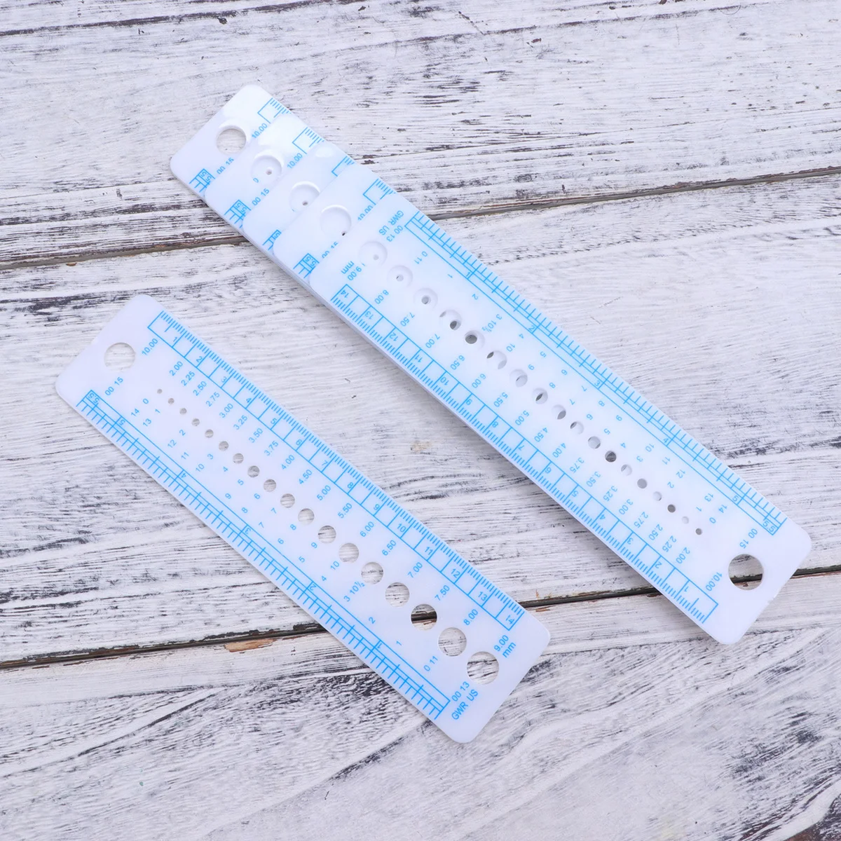 10Pcs Knitting Measuring Rulers Plastic Straight Rulers High Accuracy Durable Scale for School Office Drawing Students Teachers