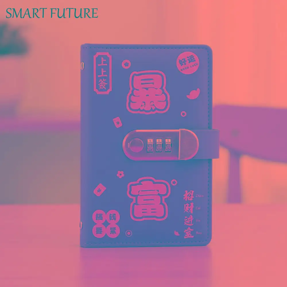 

С паролем, экономия денег, кошелек для хранения, справочник, бюджетный переплет с замком, A6, 50 листов, учетная книга для девочек и мальчиков