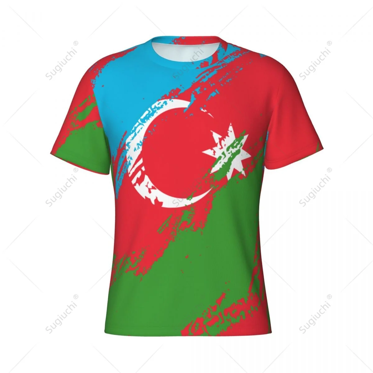 Custom Name Nunber Azerbaijan Flag Color Men Tight Sports T-shirt Women Tees jersey For Soccer Football Fans