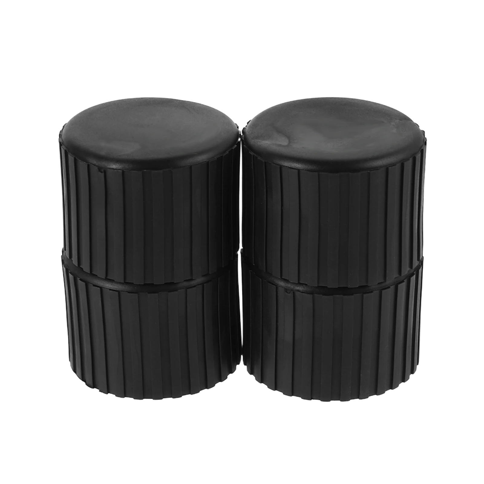 

4 Pcs Round Foot Covers Thick Rubber Floor Protectors for Hardwood Tiles Carpets Fitness Equipment Non Slip Couch Pads Black