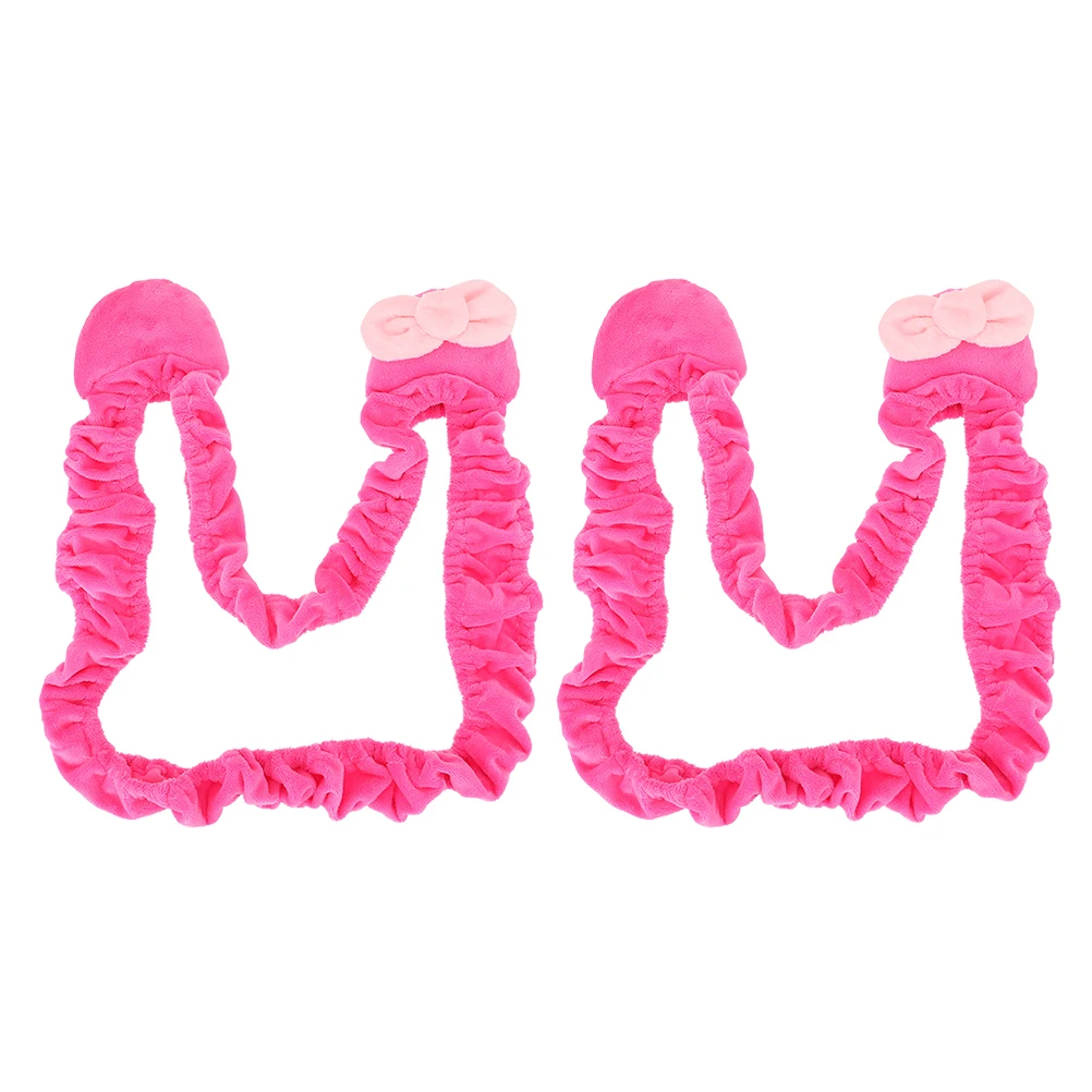 2pcs Computer Monitor For 20-32 Inch Elastic Dust Cartoon Cover Case Heat Dissipation Protection Pink Monitor Cover