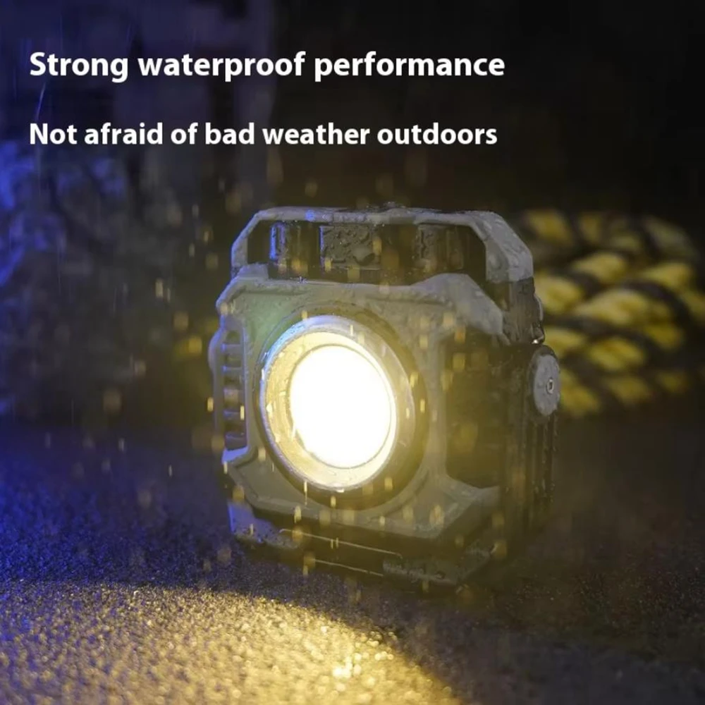 Mini Magnetic Working LED Light Rechargeable Portable TG3 Spotlight Flashlight 5000mAh Camping Torch Cob Emergency Floodlight