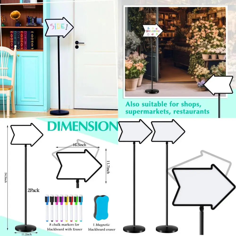 حامل لوح مسح جاف مزدوج الجوانب قابل للتعديل، 11.7 × 16.5، شديد التحمل للاستخدام الداخلي/الخارجي #1