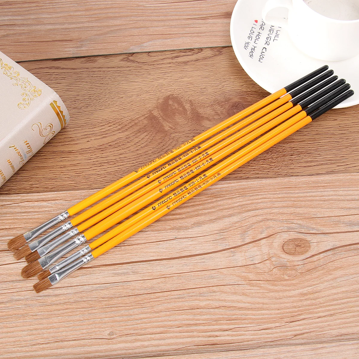 

6Pcs Painting Brush Set Professional Versatile Sizes for Oil Acrylic Gouache Watercolor Paintdrawing Artists Students