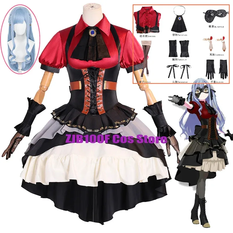 

Oblivionis Cosplay Anime BanG Dream! Togawa Sakiko Cosplay Costume It's MyGO Girl Gothic Dress Halloween Outfit Suit for Woman