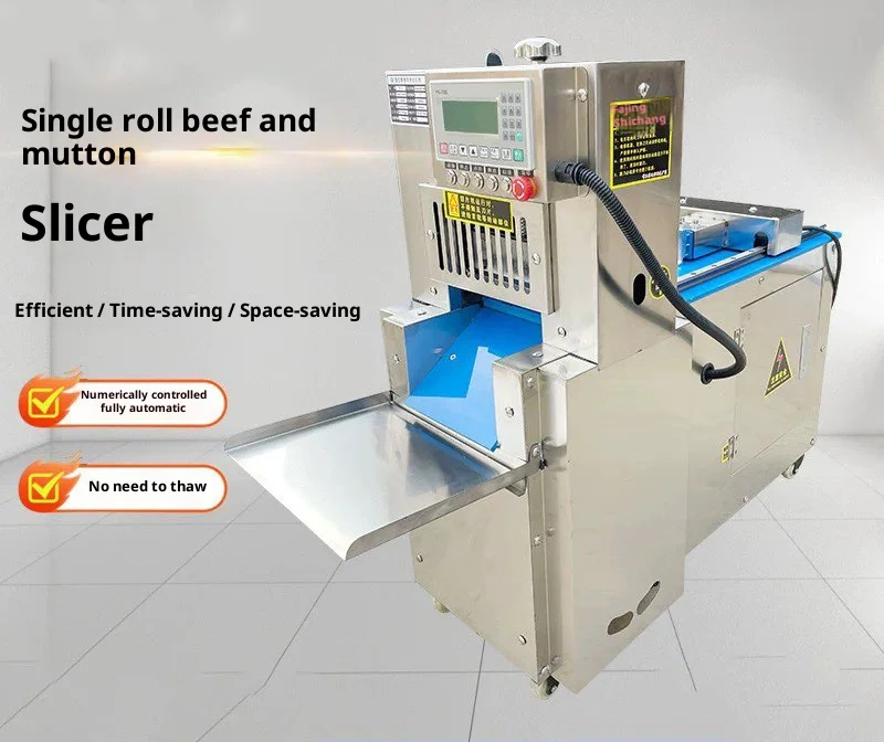 

Frozen Luncheon Meat Slicer Automatic Mutton Beef Roll Cutting Bacon Slicer Frozen Meat Slicer