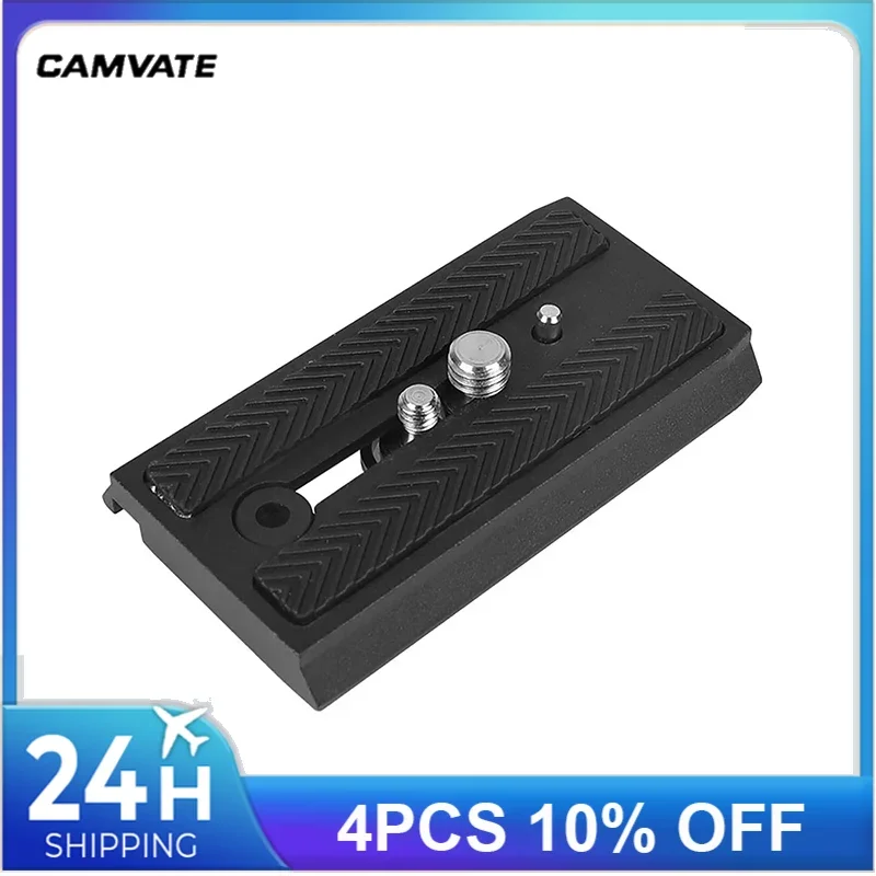 CAMVATE-Placa de liberación rápida estándar 501PL, 90mm/120mm, con tornillos para cámara de 1/4 "y 3/8", para Manfrotto 501/500AH/502AH/503HDV/504HD